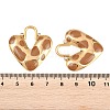 Valentine's Day 304 Stainless Steel Enamel & Crystal Rhinestone Pendants STAS-G394-04G-3