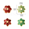40Pcs 4 Styles Alloy Enamel Beads Caps ENAM-YW0003-97-2