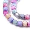 Opaque Baking Painted Glass Beads Strands X-EGLA-N006-075-3