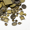 Brass Cabochon Settings X-KK-MSMC015-01AB-NF-1