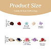  Jewelry 10 Style Polyester Imitation Flower Ornamenrt Accessories DIY-PJ0001-33-3