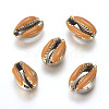 Electroplated Cowrie Shell Beads BSHE-G019-01G-A-1