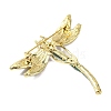 Golden Plated Alloy Colorful Rhinestone Insect Brooches JEWB-L017-07G-01-2