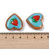 Hanmade Heart Lampwork Beads Strands LAMP-P069-04A-01-3