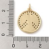 Rack Plating Brass Micro Pave Cubic Zirconia Pendants KK-A190-13G-3