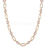 Imitation Pearl Sun & Oval Boho Link Chain Necklaces JN1131A-1