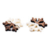 Christmas Theme Opaque Resin & Walnut Wood Pendants RESI-N025-033-B05-3
