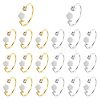20Pcs 2 Colors Alloy Cuff Rings RJEW-GO0001-09-1