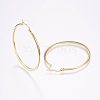 304 Stainless Steel Big Hoop Earrings X-EJEW-F105-18G-2