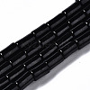 Natural Black Stone Beads Strands G-S366-072-1