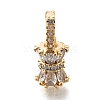 Brass Micro Pave Cubic Zirconia Donut Bails LS-KK-U061-17G-1