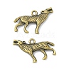 Tibetan Style Alloy Howling Wolf Pendants MLF1753Y-NF-1