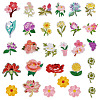 36Pcs Polyester Embroidery Cloth Iron On/Sew On Patches DIY-TA0013-07-2