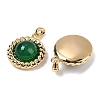 Brass with Gemstone Pendants KK-Q030-27D-G-2