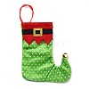 Christmas Stocking Felt Cloth & Iron Pendant Decoration DJEW-K027-01A-02-1