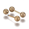 304 Stainless Steel Ball Stud Earrings EJEW-H113-01G-B-2