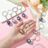 Round Glass Beads Keychain KEYC-YW00066-01-5