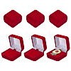 Square Velvet Badge Display Boxes CON-WH0095-172B-1