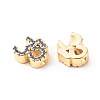 Rack Plating Brass Cubic Zirconia Beads KK-B051-04G-05-2