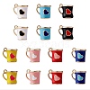 14Pcs 7 Colors Rack Plating Alloy Enamel Charms ENAM-SZ0002-48-1