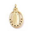Brass Micro Pave Cubic Zirconia Pendants KK-C012-10G-2