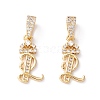 Eco-Friendly Brass Micro Pave Cubic Zirconia Pendants KK-K265-01G-L-1