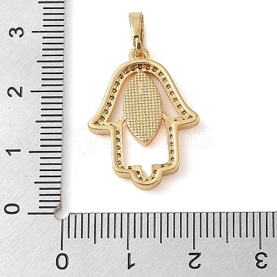 Brass Micro Pave Clear Cubic Zirconia Pendants KK-I712-60G-02-1
