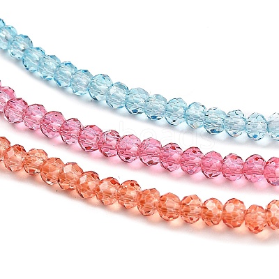 Transparent Painted Glass Beads Strands DGLA-A034-T1mm-A11-1