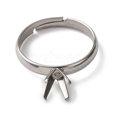 304 Stainless Steel Cuff Ring Components STAS-D372-01P-05-1