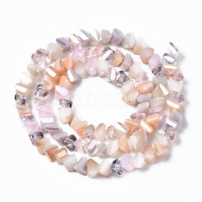 Electroplate Glass Beads Strands EGLA-N002-06J-1