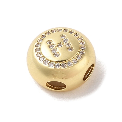 Rack Plating Brass & Cubic Zirconia Pendants KK-Z047-07G-H-RS-1
