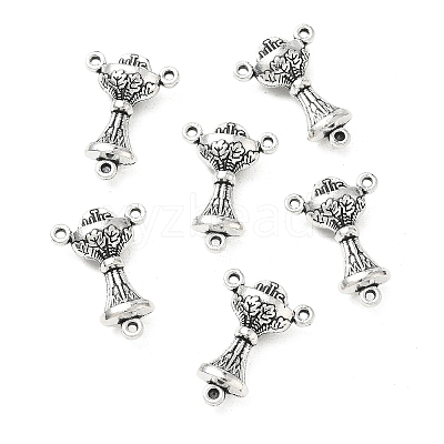 Tibetan Style Zinc Alloy Lantern Chandelier Component Links X-TIBEP-R334-166AS-RS-1