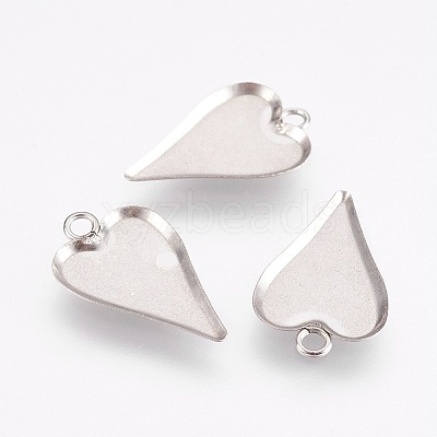 Tarnish Resistant 201 Stainless Steel Pendant Cabochon Settings STAS-I097-055-16P-1