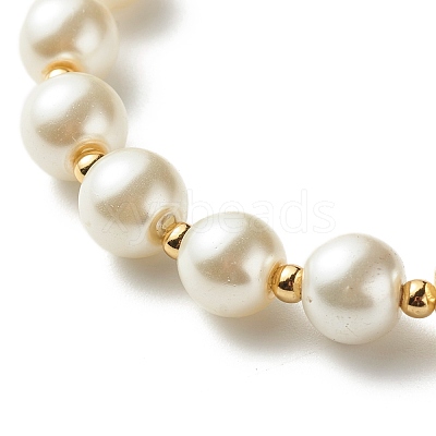 Glass Pearl Beaded Necklaces NJEW-TA00004-1