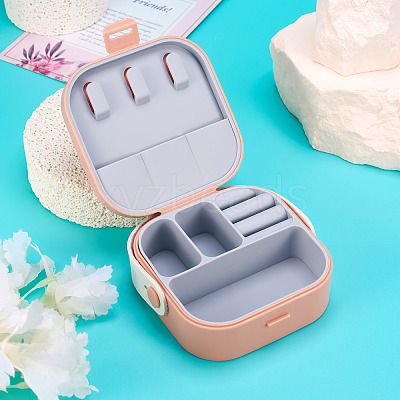 Square PU Leather & PP & Silicone Jewelry Set Box AJEW-TAC0014-13C-1