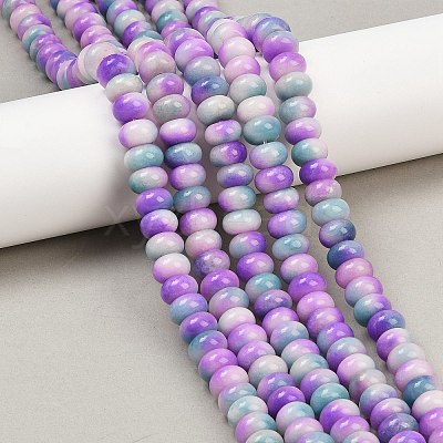 Dyed Natural White Jade Beads Strands G-G107-A29-01-1