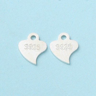 925 Sterling Silver Heart Chain Extender Connectors STER-P053-02S-1