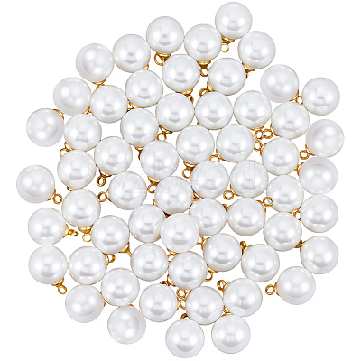 60Pcs ABS Plastic Imitation Pearl Charms KK-BBC0023-53-1