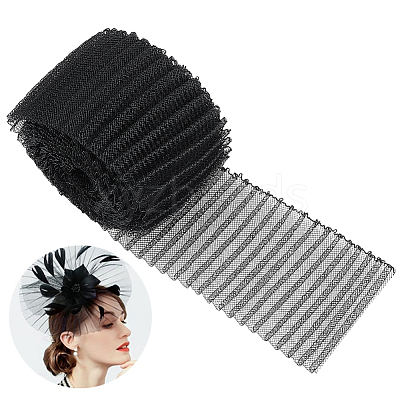 5 Yards Polyester Pleated Mesh Ribbon OCOR-BC0006-81B-1