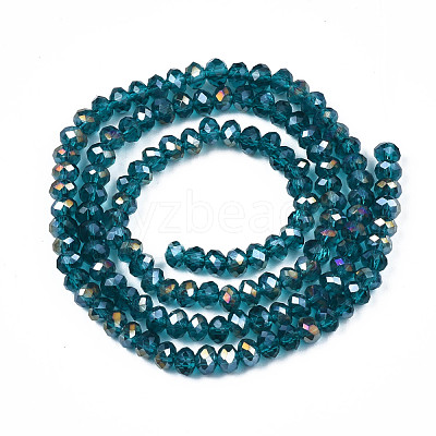 Electroplate Glass Beads Strands EGLA-A034-T4mm-B25-1