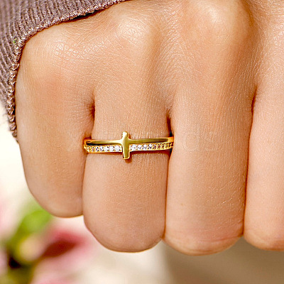 Alloy Rhinestone Plain Band Rings PW-WGCCD43-02-1