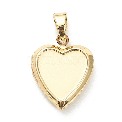 Brass Locket Pendants X-KK-P199-12G-1