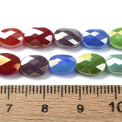 Electroplate Glass Beads Strands X-EGLA-C004-06-1