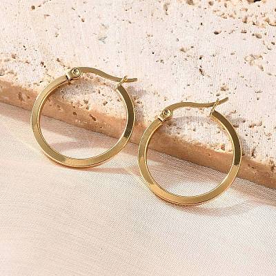 201 Stainless Steel Hoop Earrings EJEW-P304-14B-G-1