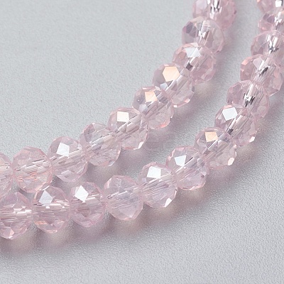 Electroplate Glass Beads Strands EGLA-F124-FR-B05-1