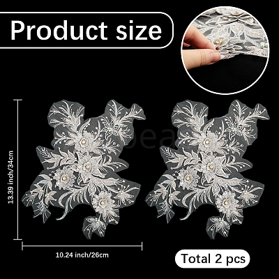 Polyester Acrylic Rhinestones Applique embroidery ABS Sequins FIND-WH20019-165A-01-1