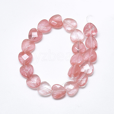 Cherry Quartz Glass Beads Strands X-G-S357-E01-14-1