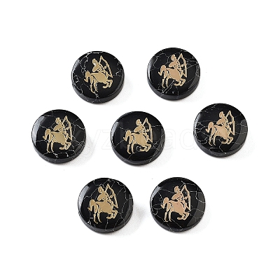 Dyed Black Synthetic Turquoise Beads G-F775-B02-1