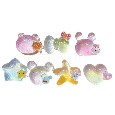 Gradient Color Resin Cabochones PW-WG4841A-01-1