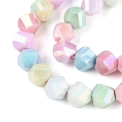 Anti-Tarnish Electroplate Glass Beads Strands GLAA-T025-8mm-14A-1